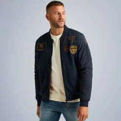 PME Legend Tops*Sweat Jacket With Badges Blue