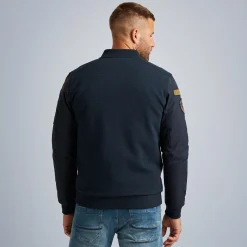 PME Legend Tops*Sweat Jacket With Badges Blue
