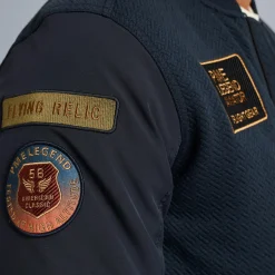PME Legend Tops*Sweat Jacket With Badges Blue
