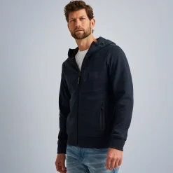 PME Legend Tops*Sweat Jacket With Hood Blue