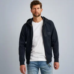 PME Legend Tops*Sweat Jacket With Hood Blue