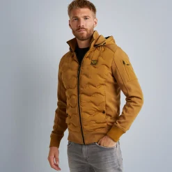 PME Legend Tops*Sweat Jacket With Hood Brown
