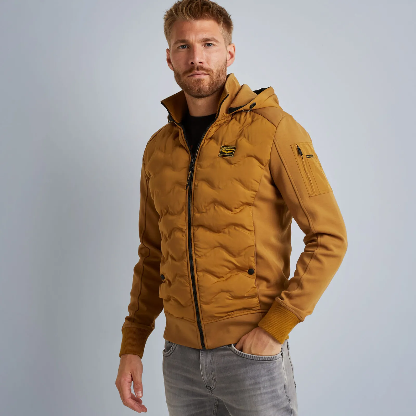 PME Legend Tops*Sweat Jacket With Hood Brown
