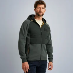 PME Legend Tops*Sweat Jacket With Hood Green