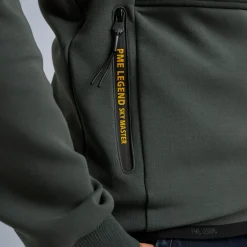PME Legend Tops*Sweat Jacket With Hood Green