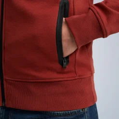 PME Legend Tops*Sweat Jacket With Hood Red