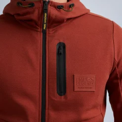 PME Legend Tops*Sweat Jacket With Hood Red