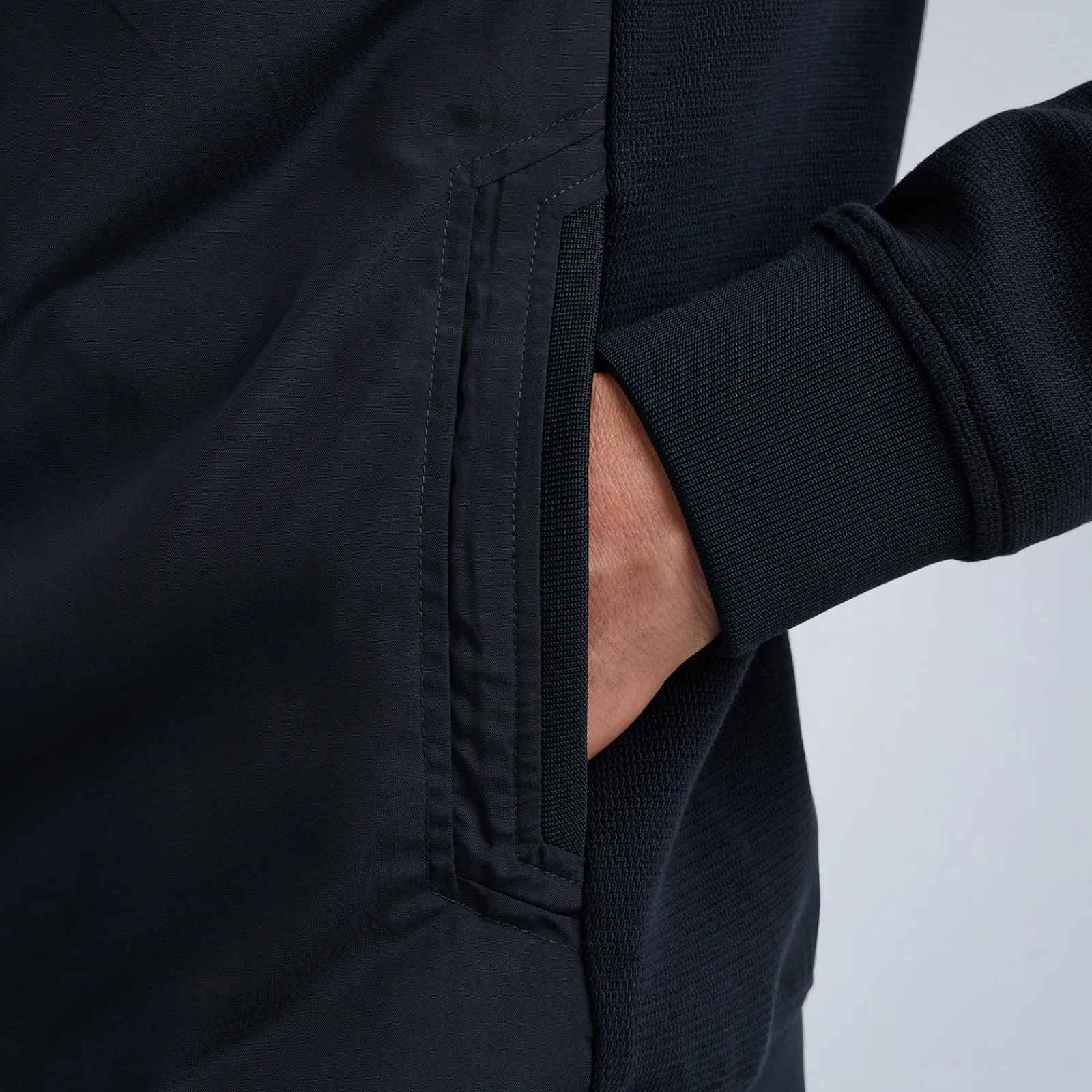 PME Legend Tops*Sweat Jacket With Waffle Texture Blue