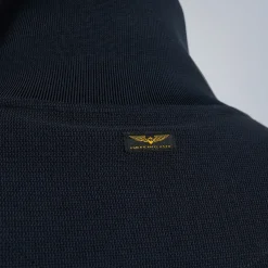 PME Legend Tops*Sweat Jacket With Waffle Texture Blue
