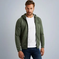 PME Legend Tops*Sweat Jacket With Zipper Green