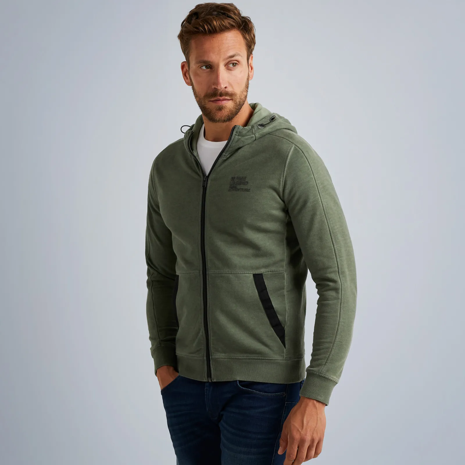 PME Legend Tops*Sweat Jacket With Zipper Green