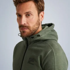 PME Legend Tops*Sweat Jacket With Zipper Green