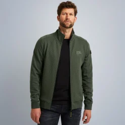 PME Legend Tops*Sweat Jacket With Zipper Green