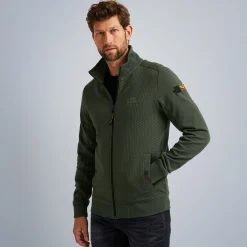 PME Legend Tops*Sweat Jacket With Zipper Green