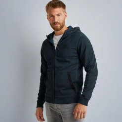 PME Legend Tops*Sweat Jacket With Zipper Blue