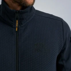 PME Legend Tops*Sweat Jacket With Zipper Blue