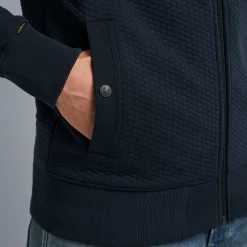 PME Legend Tops*Sweat Jacket With Zipper Blue