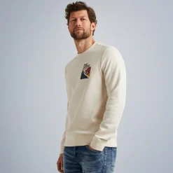 PME Legend Tops*Sweatshirt In Interlock Jersey Beige