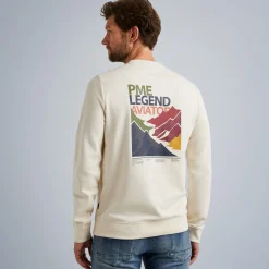 PME Legend Tops*Sweatshirt In Interlock Jersey Beige