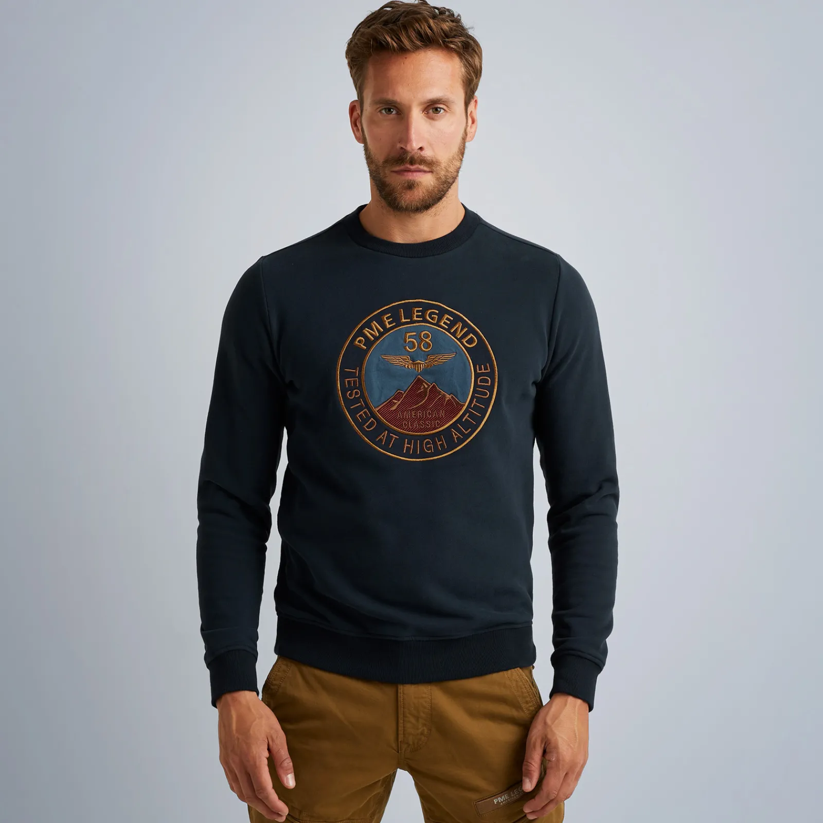 PME Legend Tops*Sweatshirt In Terry Sweat Fabric Blue