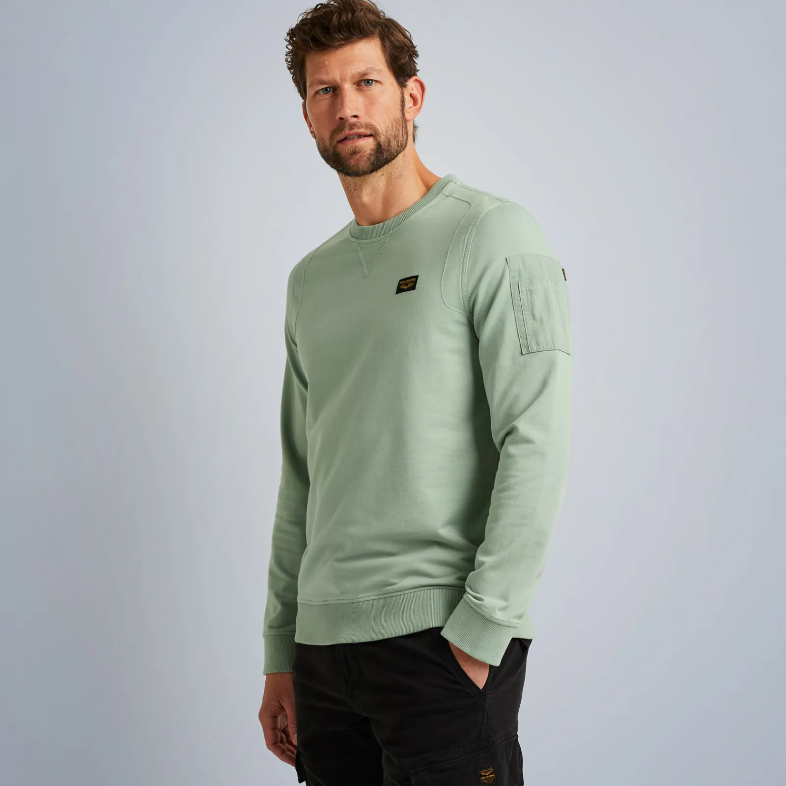 PME Legend Tops*Sweatshirt With Cargo Pocket Green
