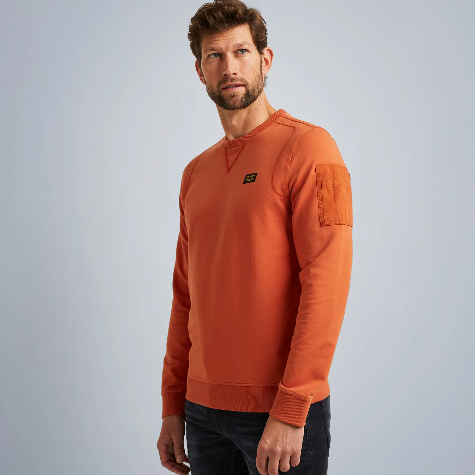 PME Legend Tops*Sweatshirt With Cargo Pocket Orange