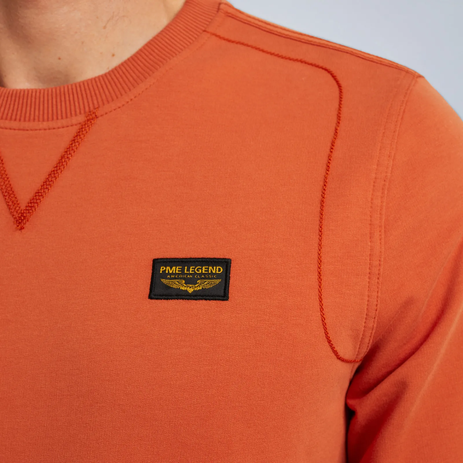 PME Legend Tops*Sweatshirt With Cargo Pocket Orange