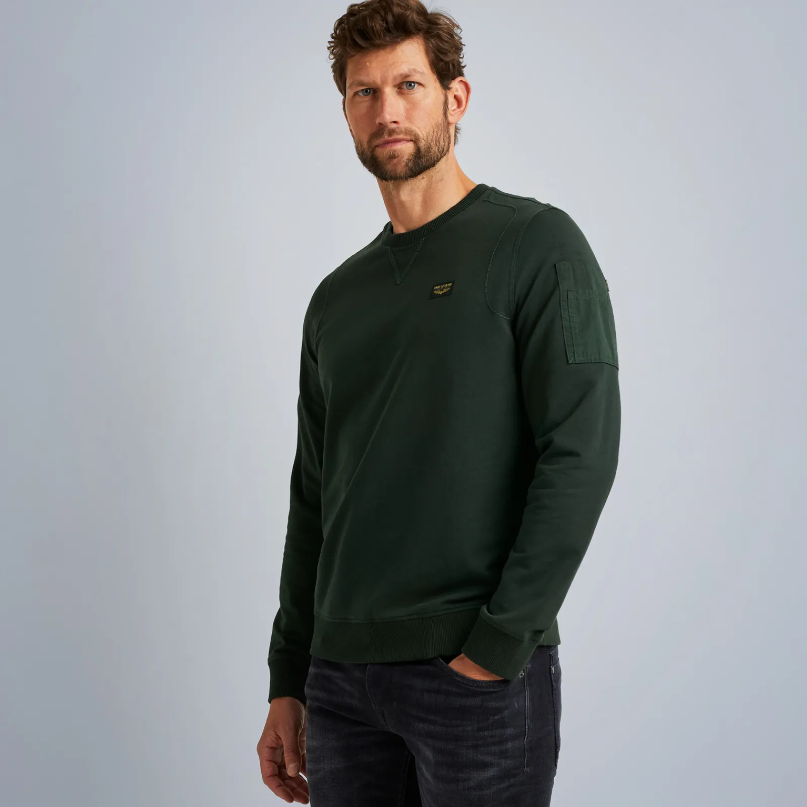 PME Legend Tops*Sweatshirt With Cargo Pocket Green