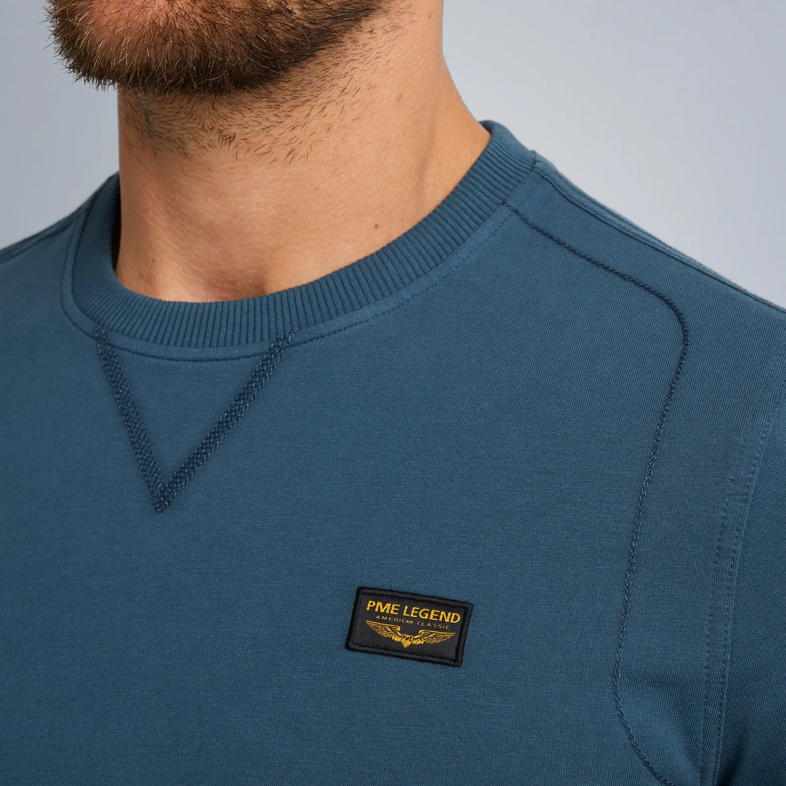 PME Legend Tops*Sweatshirt With Cargo Pocket Blue