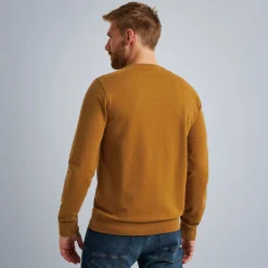 PME Legend Tops*Sweatshirt With Cold-Dye Wash Brown