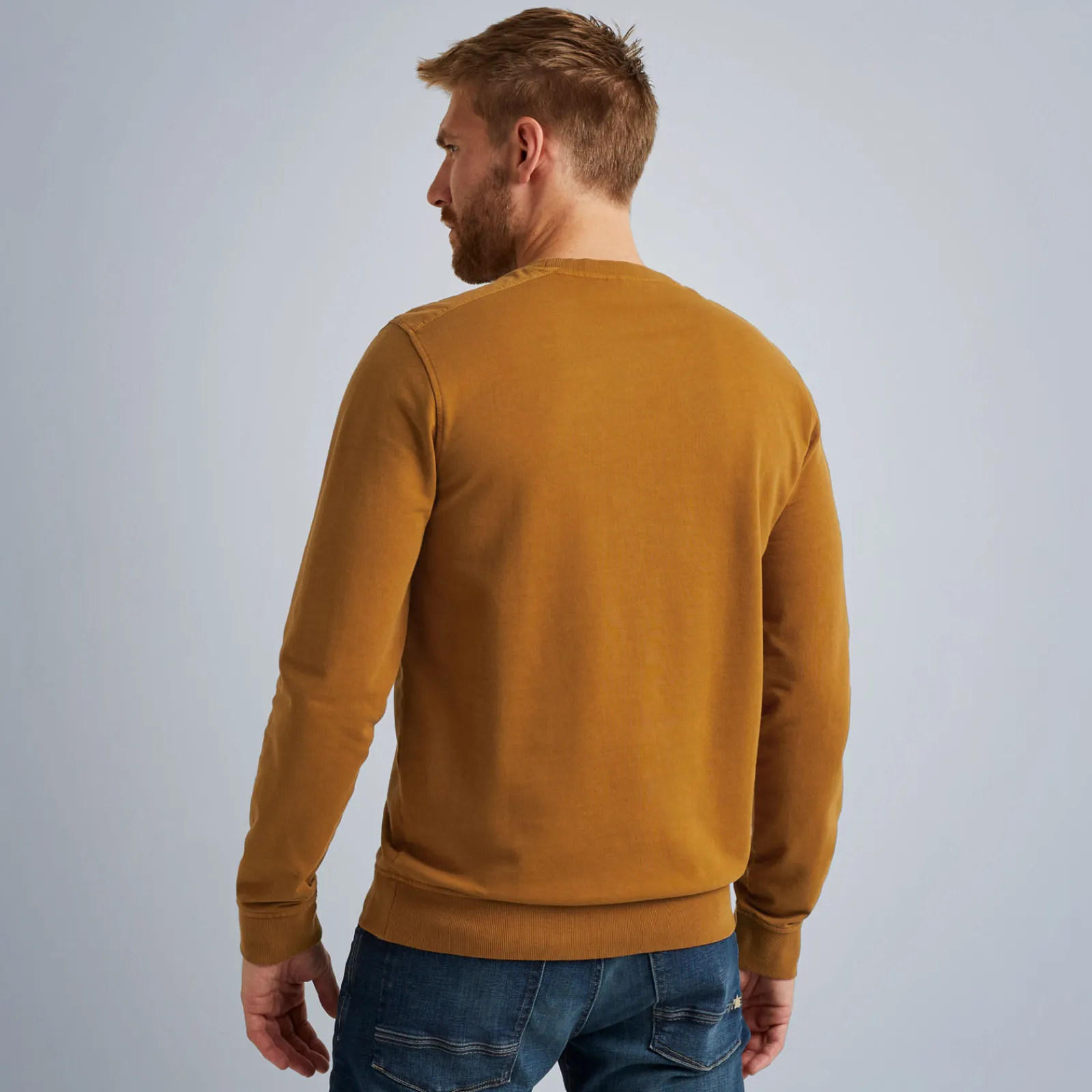 PME Legend Tops*Sweatshirt With Cold-Dye Wash Brown