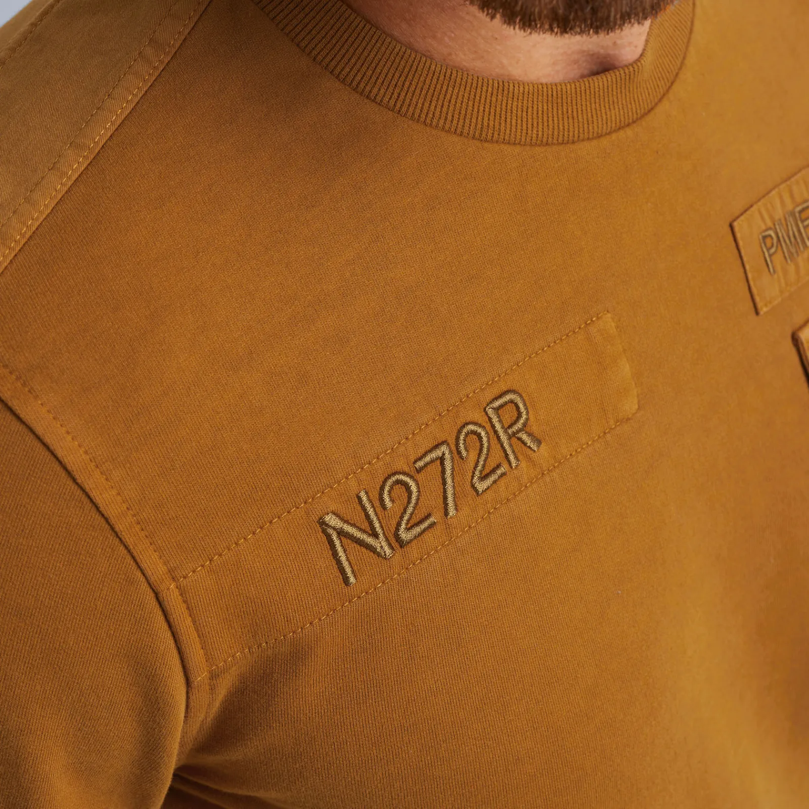 PME Legend Tops*Sweatshirt With Cold-Dye Wash Brown