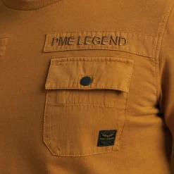 PME Legend Tops*Sweatshirt With Cold-Dye Wash Brown