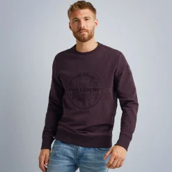 PME Legend Tops*Sweatshirt With Different Textures Brown