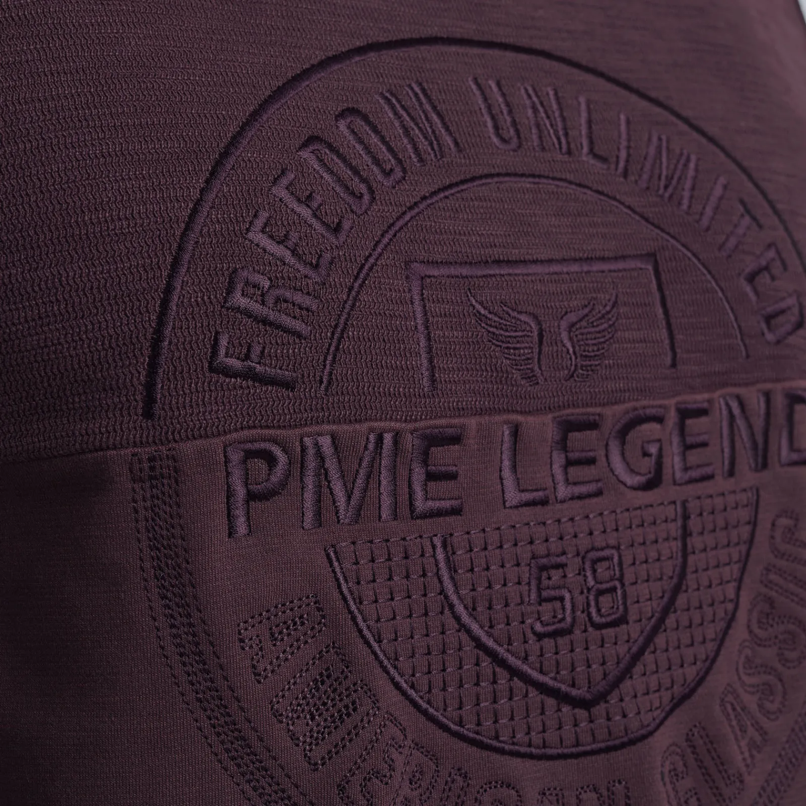PME Legend Tops*Sweatshirt With Different Textures Brown