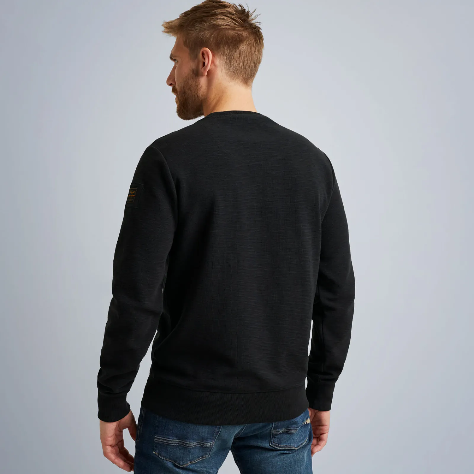 PME Legend Tops*Sweatshirt With Different Textures Black