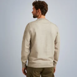 PME Legend Tops*Sweatshirt With Flight Pocket Beige