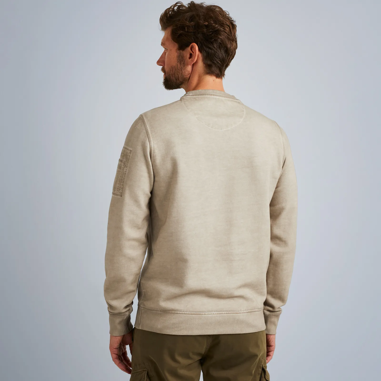 PME Legend Tops*Sweatshirt With Flight Pocket Beige