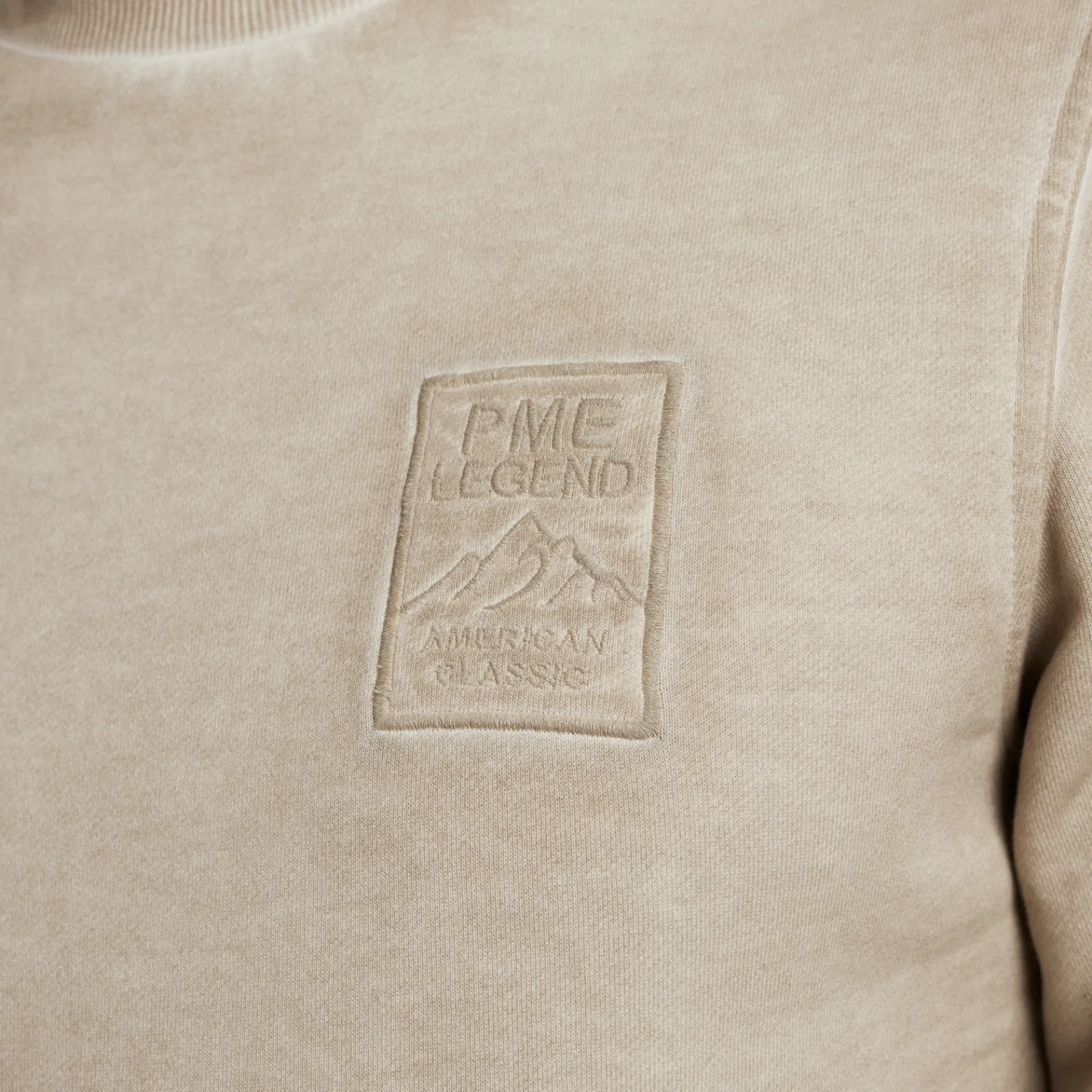 PME Legend Tops*Sweatshirt With Flight Pocket Beige