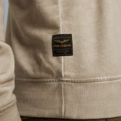 PME Legend Tops*Sweatshirt With Flight Pocket Beige