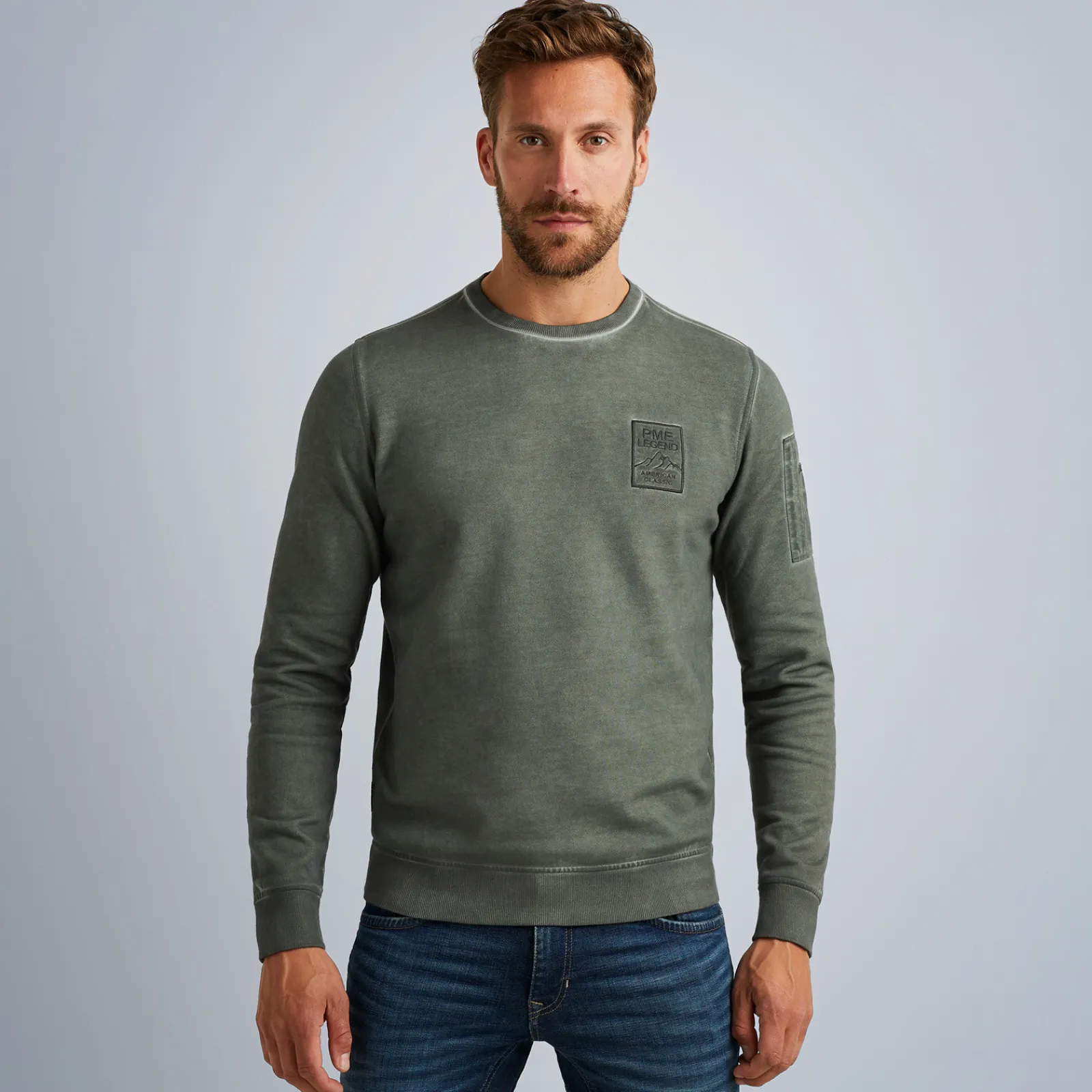PME Legend Tops*Sweatshirt With Flight Pocket Green