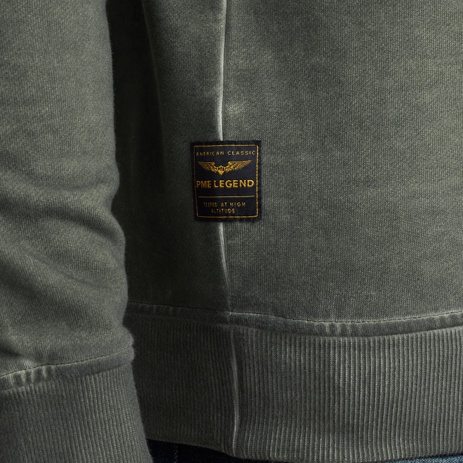 PME Legend Tops*Sweatshirt With Flight Pocket Green