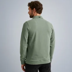 PME Legend Tops*Sweatshirt With Polo Collar Green