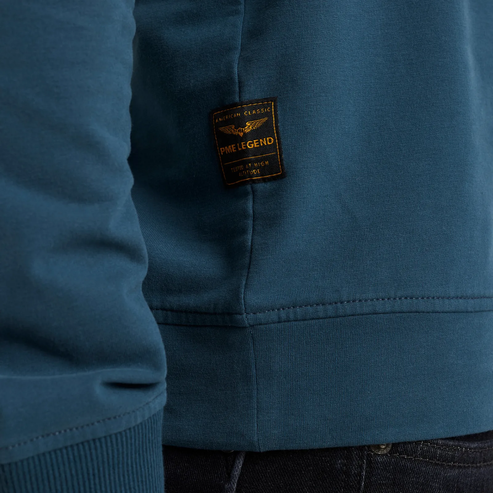 PME Legend Tops*Sweatshirt With Polo Collar Blue