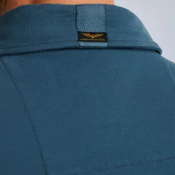 PME Legend Tops*Sweatshirt With Polo Collar Blue