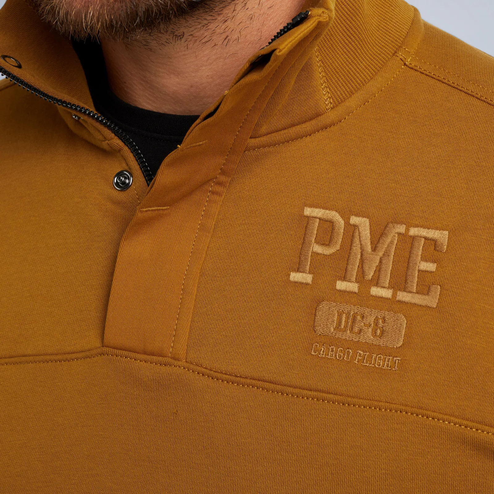 PME Legend Tops*Sweatshirt With Stand-Up Collar Brown