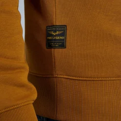 PME Legend Tops*Sweatshirt With Stand-Up Collar Brown