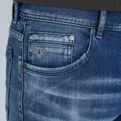 PME Legend Jeans*Tailwheel Slim Fit Jeans Met Repair Marks Blue