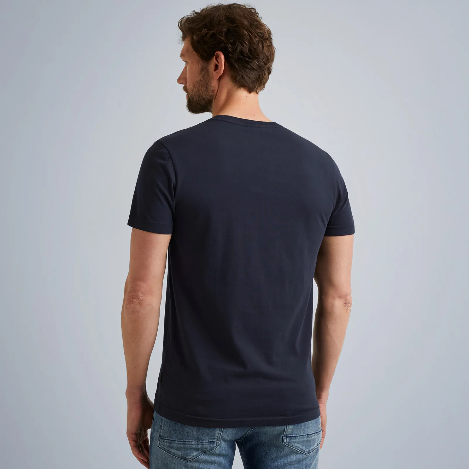 PME Legend Tops*T-Shirt In Jersey With Artwork Blue