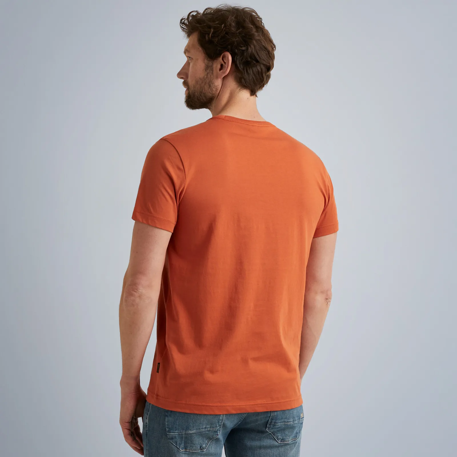 PME Legend Tops*T-Shirt In Jersey With Small Artwork Orange